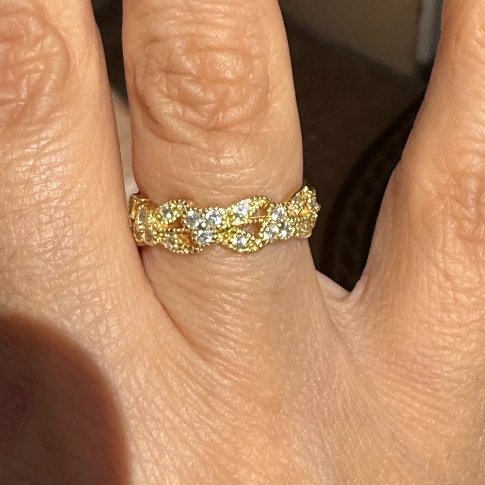 18K gold plated CZ sterling silver Sam & Co ring - Picture 11 of 12
